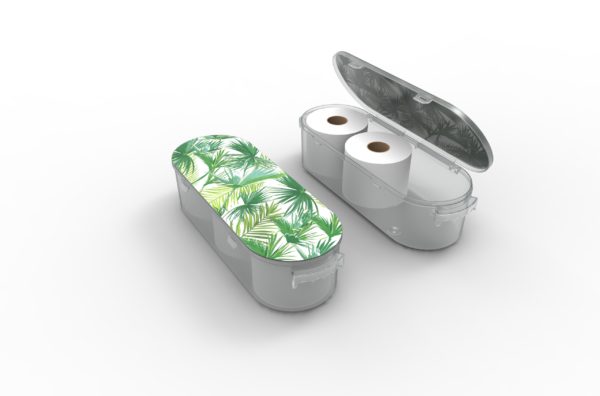 Nykia Designs Bathroom Toilet Paper Storage Solution - Palm Leaves