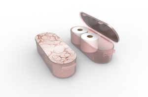 Nykia Designs Bathroom Toilet Paper Storage Solution - Rose Gold