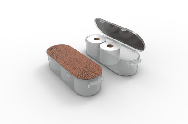 Nykia Designs Bathroom Toilet Paper Storage Solution - Wood